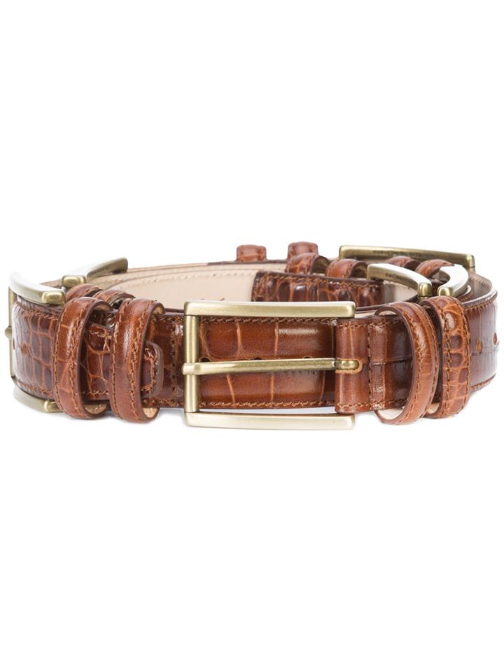 Y / Project Buckles Belt - Brown