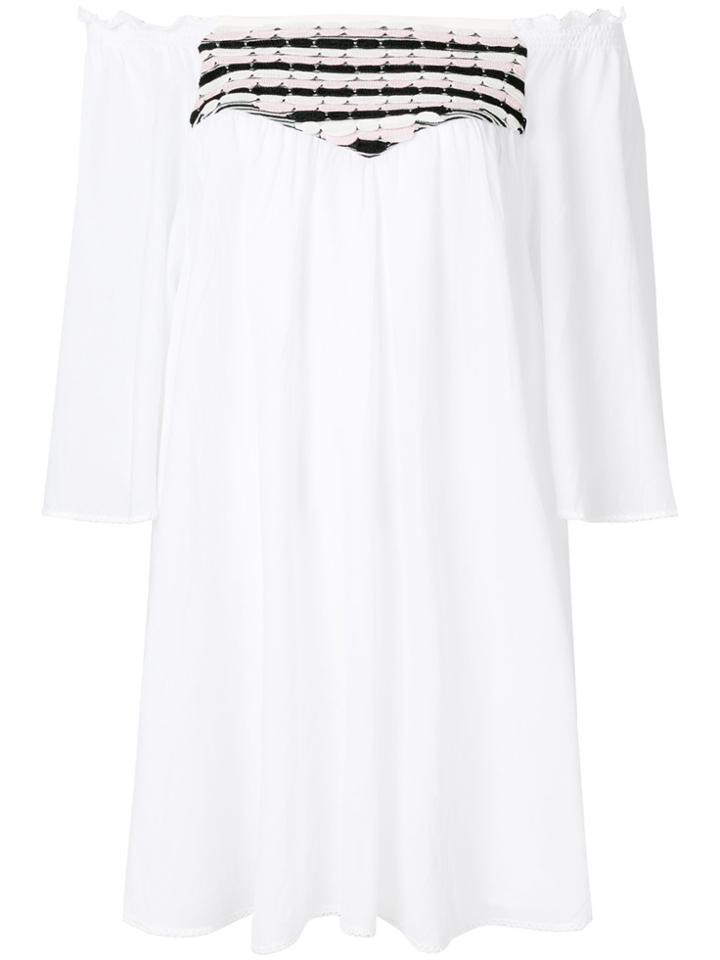 Missoni Mare Off The Shoulder Dress - White