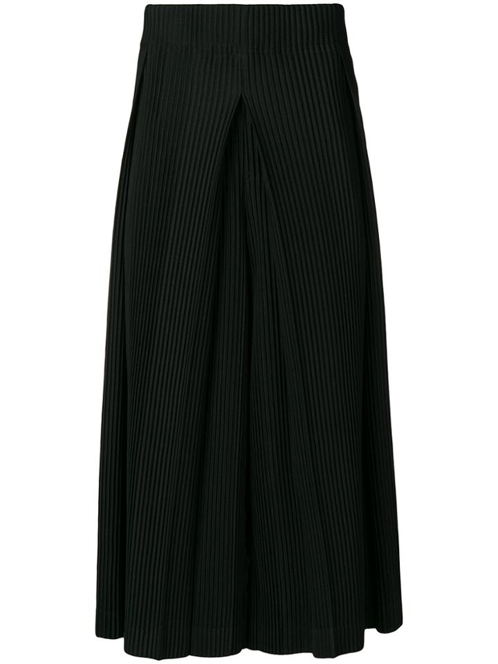 Homme Plissé Issey Miyake Plissé Wide Leg Trousers - Black