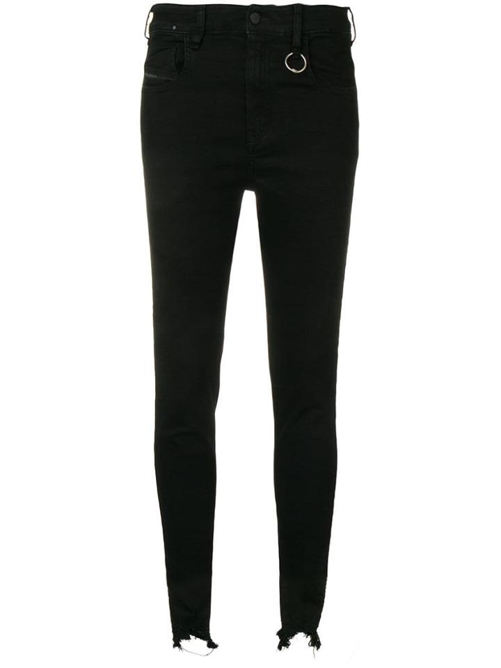 Diesel High Ripped Skinny Jeans - Black