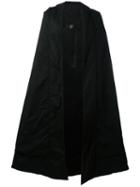 Julius Full Length Cape Coat, Men's, Black, Cotton/polyurethane