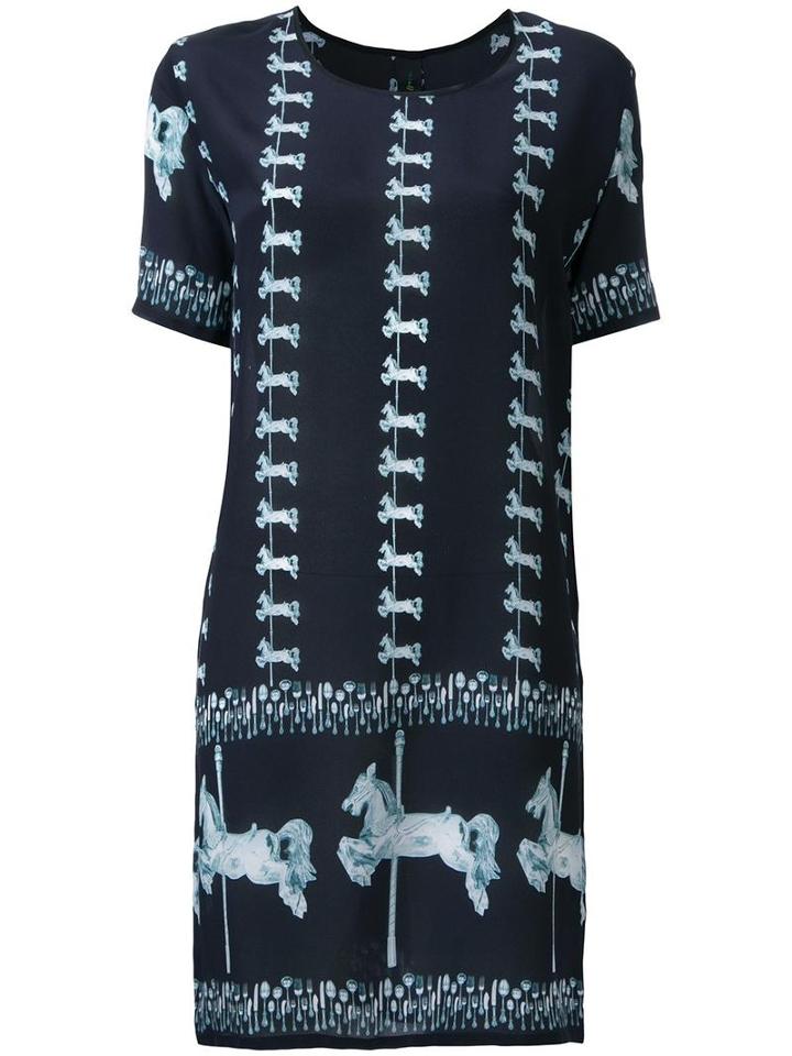 Romance Was Born Romance Was Born X Ultra Violet T-shirt Dress, Women's, Size: 12, Black, Silk