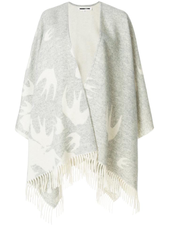 Mcq Alexander Mcqueen Swallow Poncho - Grey
