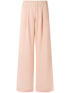Lilly Sarti - Wide Trousers - Women - Polyester/spandex/elastane/acetate - 36, Pink, Polyester/spandex/elastane/acetate