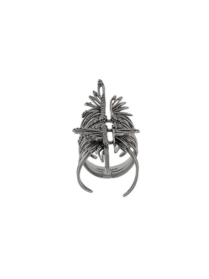 Cristina Ortiz Adjustable Fit Ring - Black
