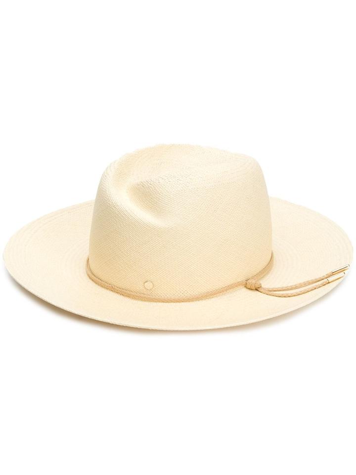 Maison Michel Virginie Straw Hat - Neutrals