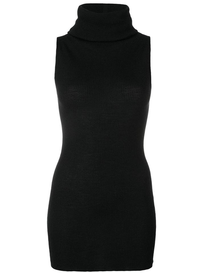 Rick Owens Sleeveless Roll-neck Sweater - Black