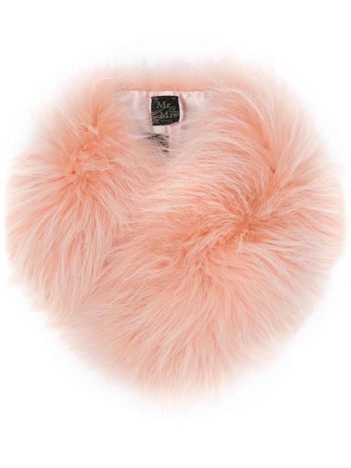 Mr & Mrs Italy Racoon Fur Scarf - Pink & Purple