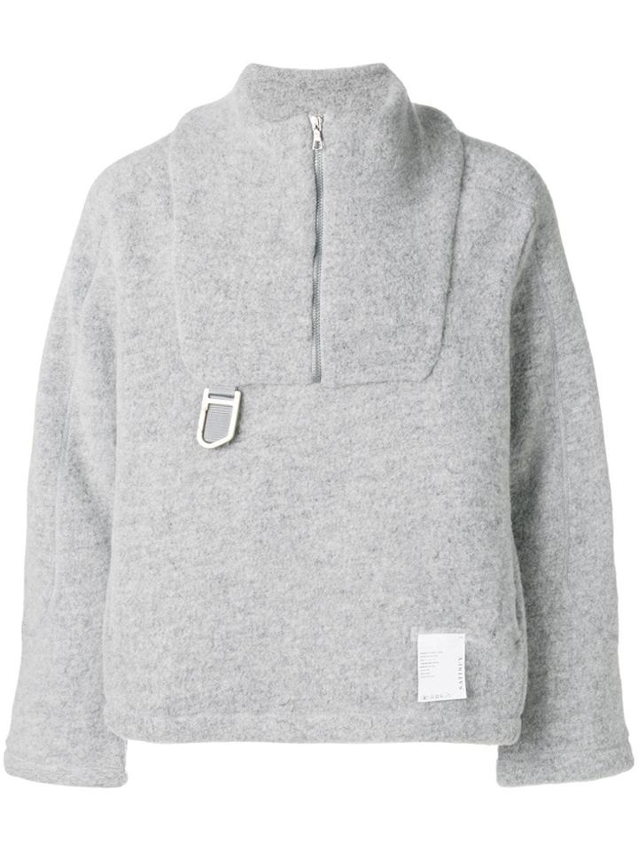 Satisfy Air-wool Half-zip Jacket - Grey