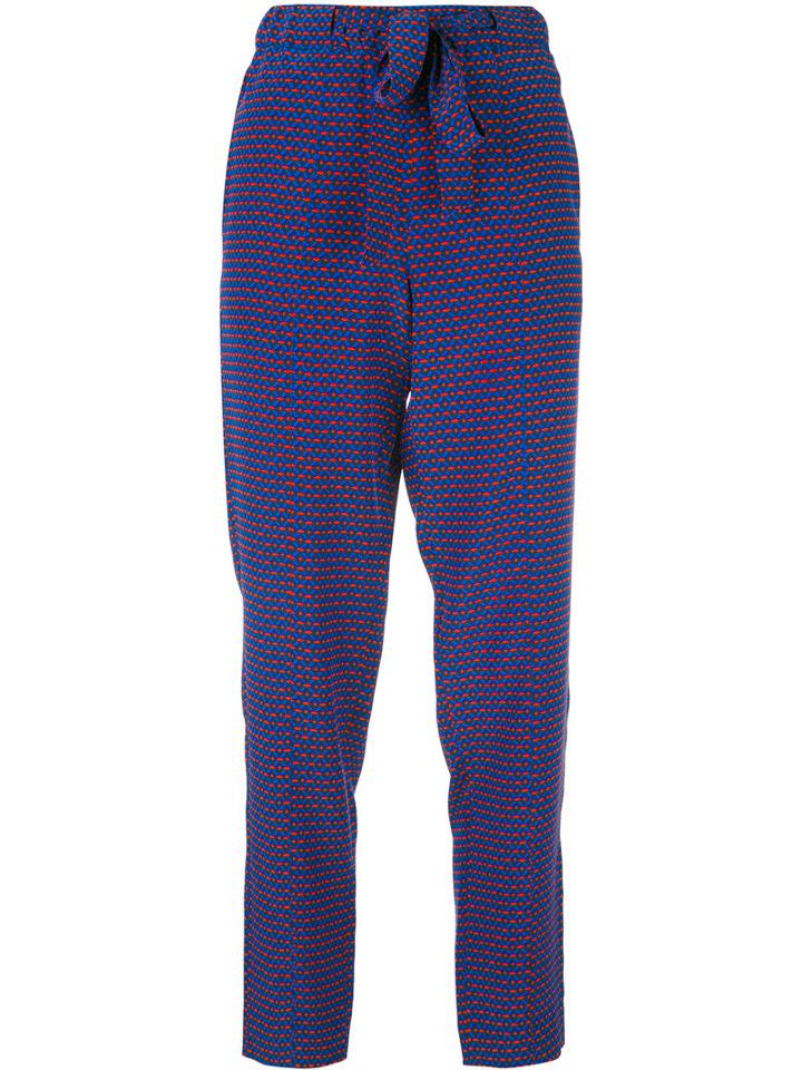 Tory Burch Printed Pants, Women's, Size: 8, Blue, Silk
