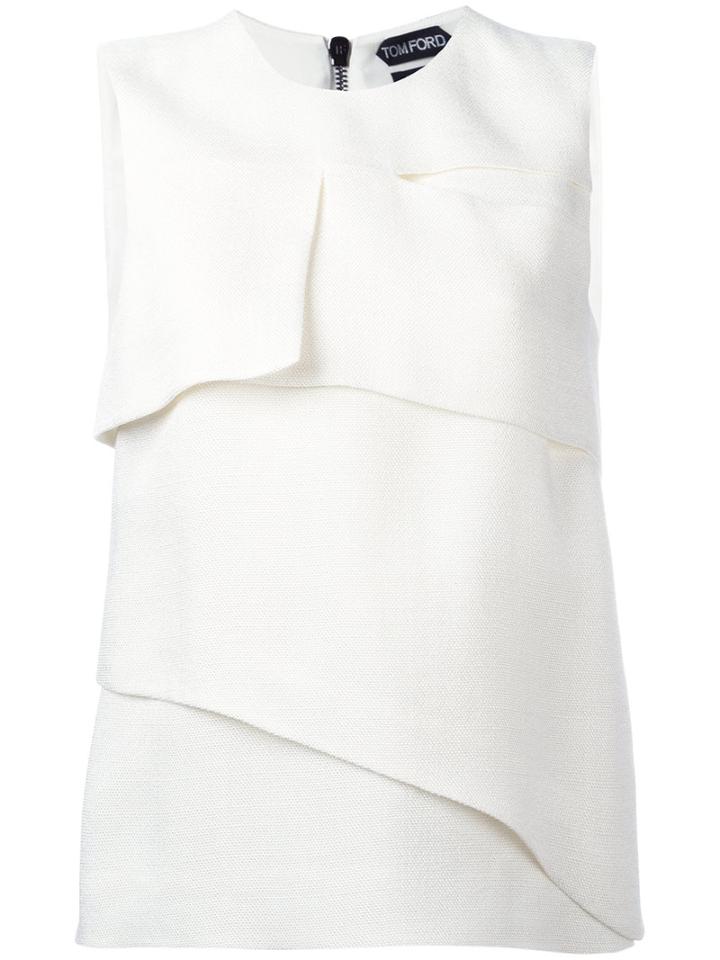 Tom Ford - Layered Blouse - Women - Silk/viscose - 40, Women's, White, Silk/viscose