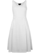 Emporio Armani Perforated Detail Dress, Women's, Size: 44, White, Polyester/spandex/elastane/polyamide