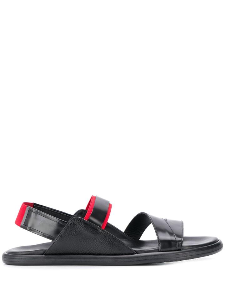 Leqarant Contrast Open-toe Sandals - Black