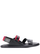 Leqarant Contrast Open-toe Sandals - Black