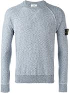 Stone Island Slim-fit Jumper, Size: Xxl, Grey, Cotton/polyamide