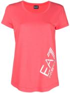 Ea7 Emporio Armani Logo Printed T-shirt - Pink & Purple