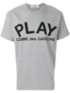 Comme Des Garçons Play Printed Logo T-shirt - Grey