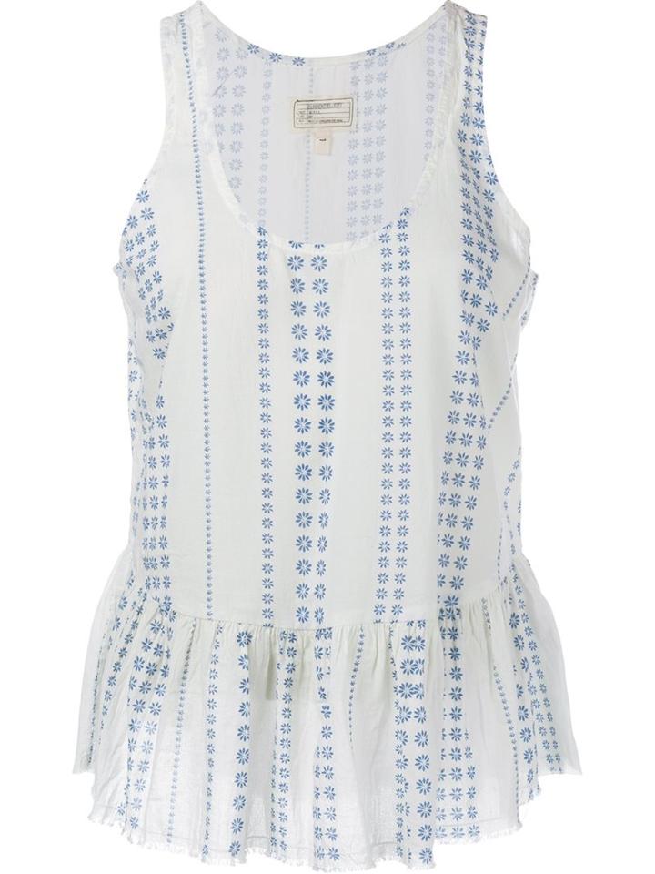 Current/elliott 'daisy Stripe' Tank, Women's, Size: 3, White, Cotton