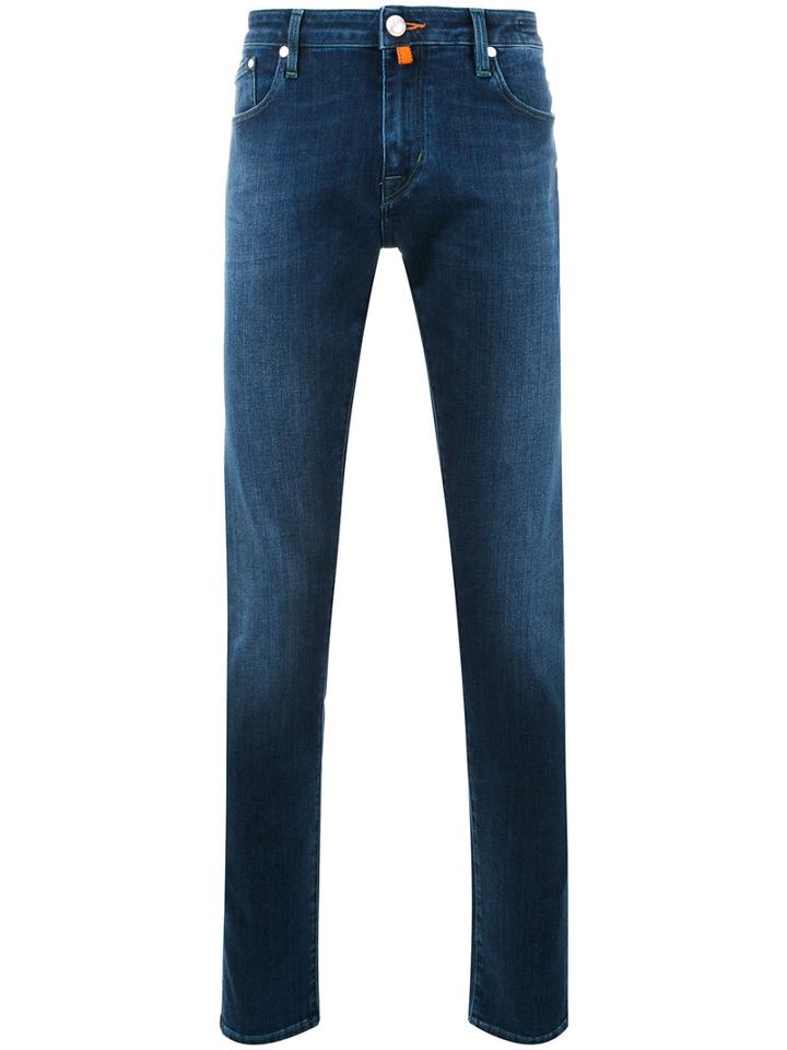 Slim Fit Jeans - Men - Cotton/spandex/elastane - 35, Blue, Cotton/spandex/elastane, Jacob Cohen