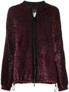 Talbot Runhof Embellished Bomber Jacket - Pink