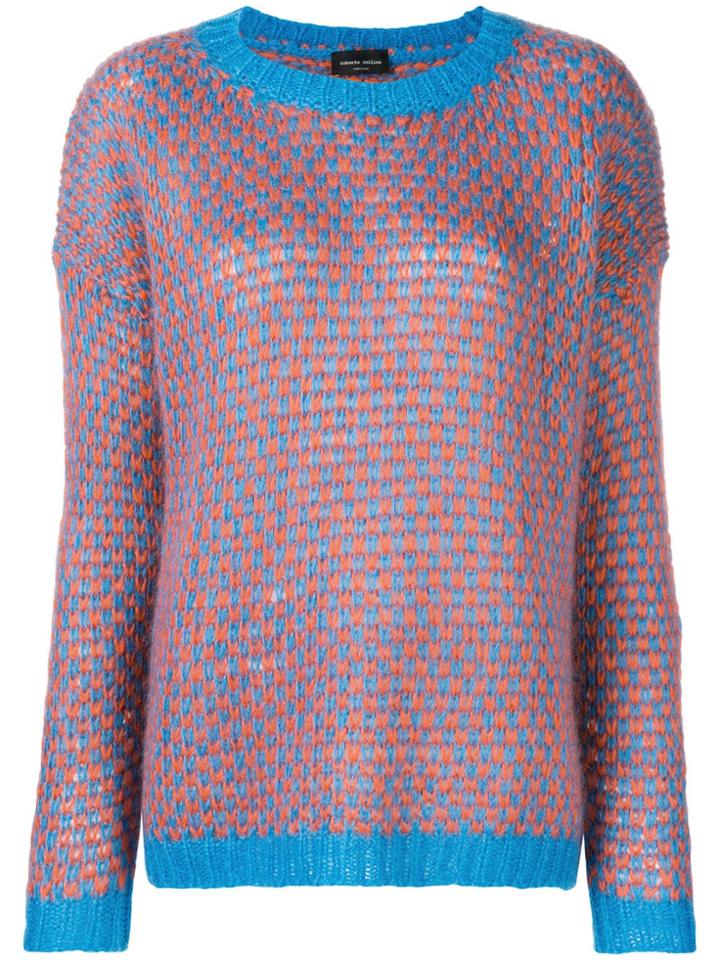 Roberto Collina Contrast Knit Sweater - Yellow & Orange