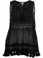 Joie Tassel Detail Top, Women's, Size: Small, Black, Cotton/rayon
