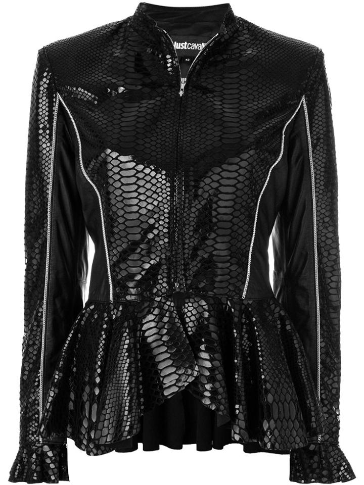 Just Cavalli Fitted Peplum Jacket - Black