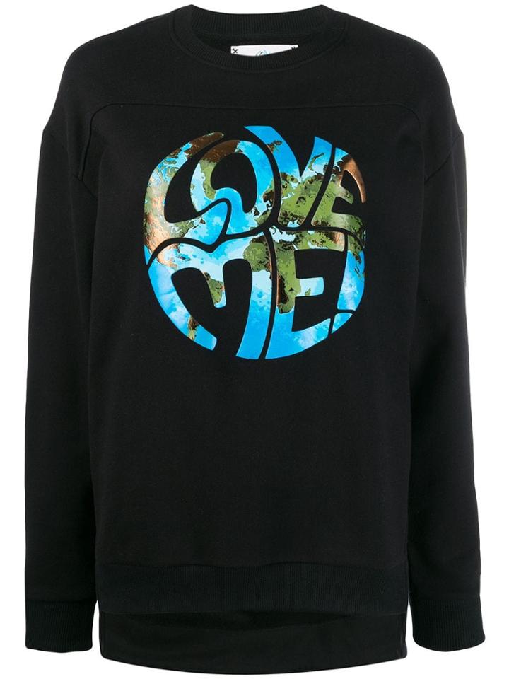 Alberta Ferretti Love Me! Print Sweater - Black
