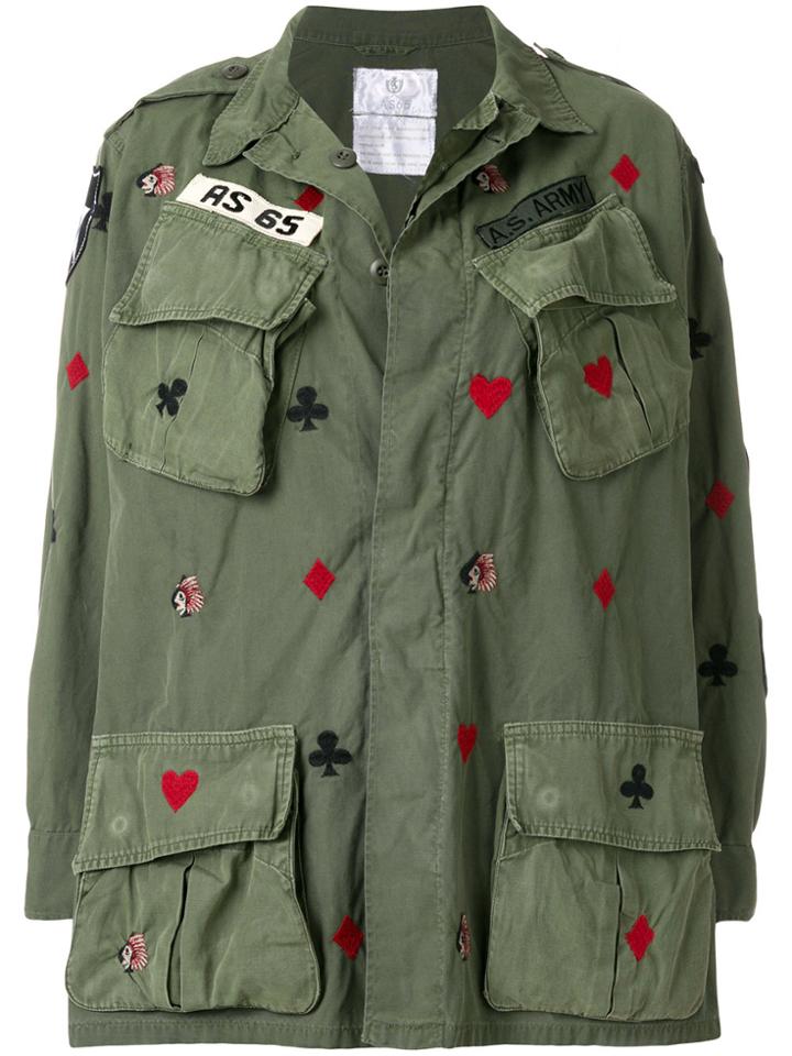 As65 Embroidered Jungle Jacket - Green
