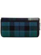 Comme Des Garçons Wallet Green Large Tartan Print Wallet