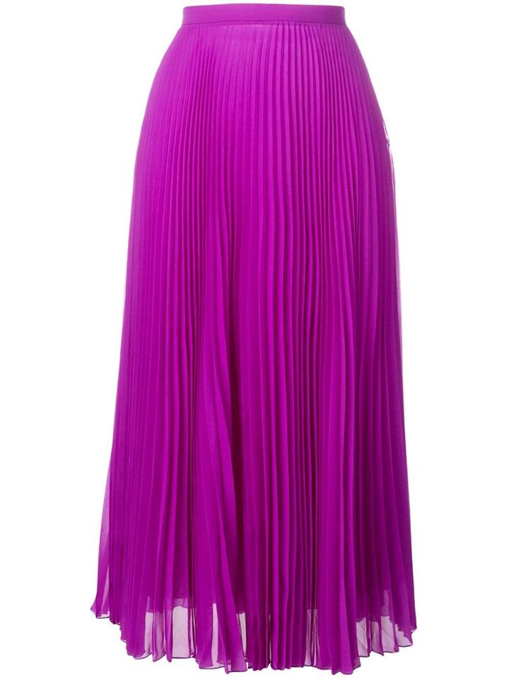 Marco De Vincenzo High Waisted Pleated Skirt - Purple