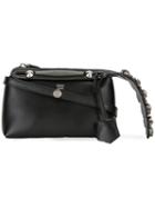 Fendi Embellished Crossbody Bag, Women's, Black, Leather/glass/metal (other)