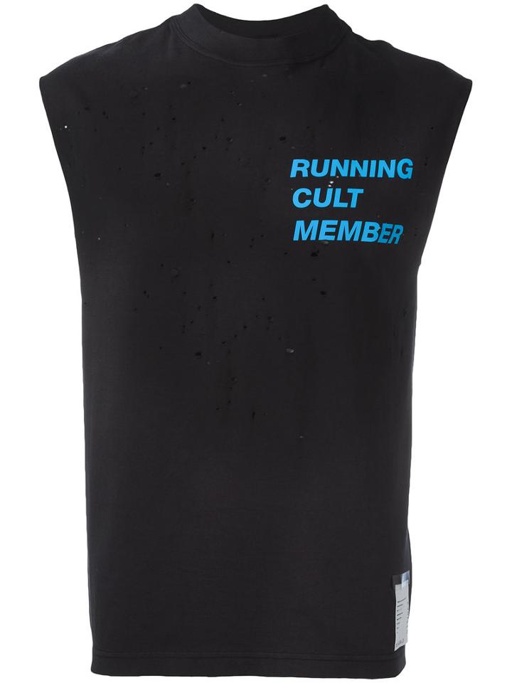 Satisfy Cult Moth Eaten Muscle Tank, Men's, Size: 1, Black, Cotton