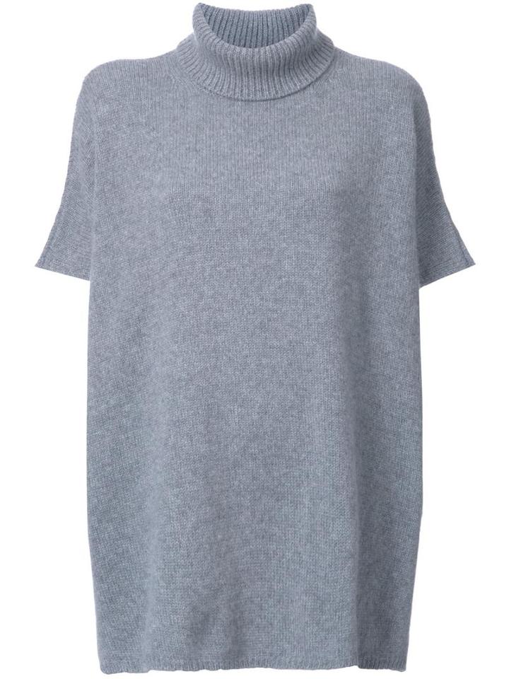 Ermanno Scervino Turtleneck Shortsleeved Jumper, Women's, Size: Medium, Grey, Cashmere