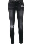7 For All Mankind Sequined Detail Skinny Jeans - Grey