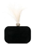 Jimmy Choo Cloud Ostrich Feather Clutch - Black