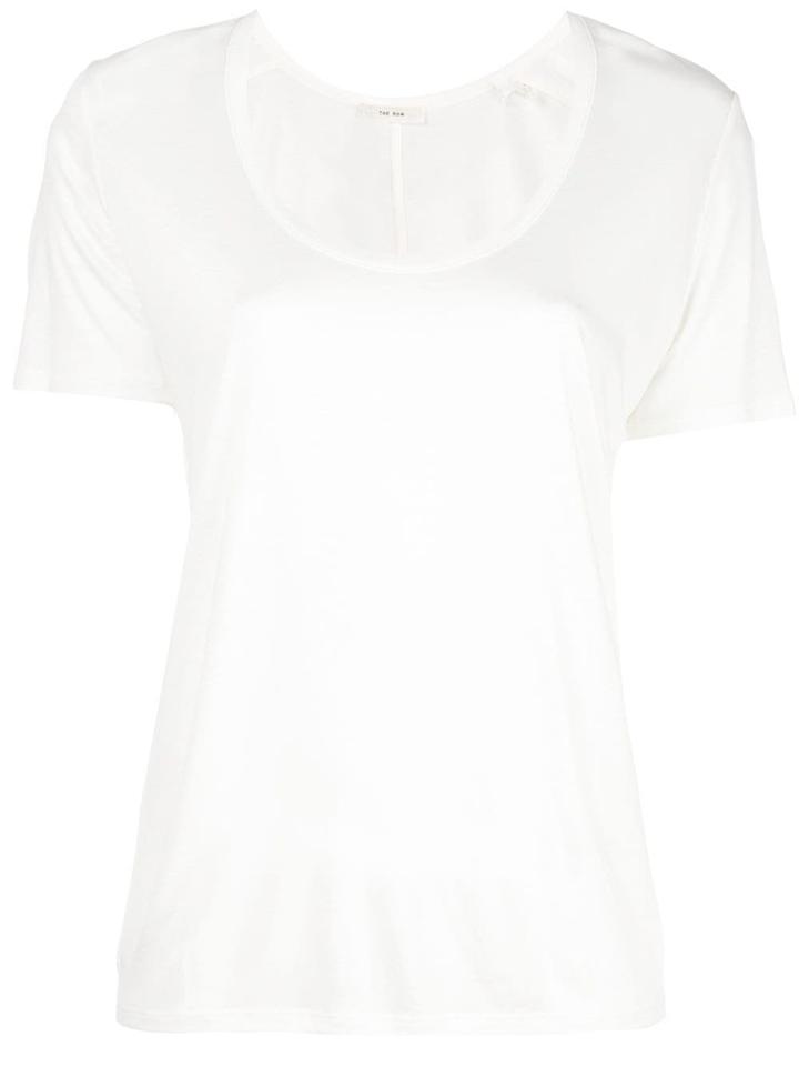 The Row Scoop Neck Shortsleeved T-shirt - White