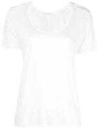 The Row Scoop Neck Shortsleeved T-shirt - White