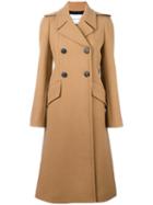 Sonia Rykiel Double Breasted Coat, Women's, Size: 42, Nude/neutrals, Nylon/viscose/wool