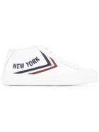 Joshua Sanders New York Print Sneakers - White