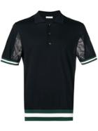 Moncler Stripe Trim Polo Shirt - Blue