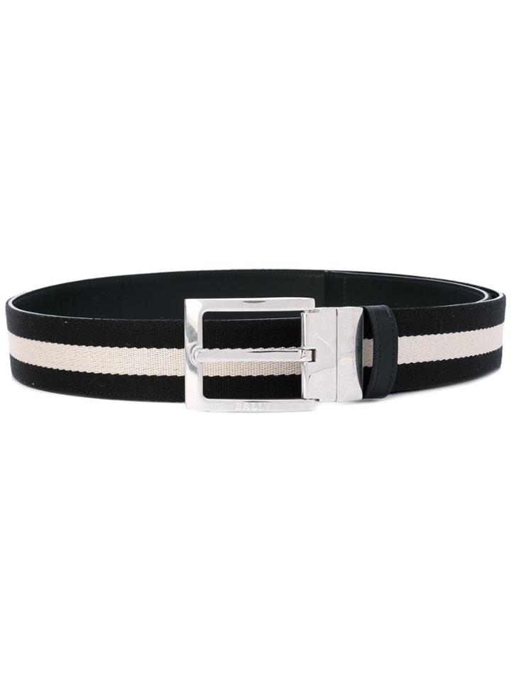 Bally Contrast Panel Belt - Black