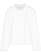 Paskal Reflective Faux Leather Jacket - White