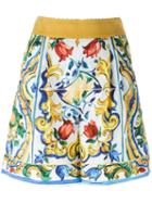 Dolce & Gabbana Majolica Print Shorts