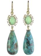 Irene Neuwirth Turquoise And Diamond Drop Earrings