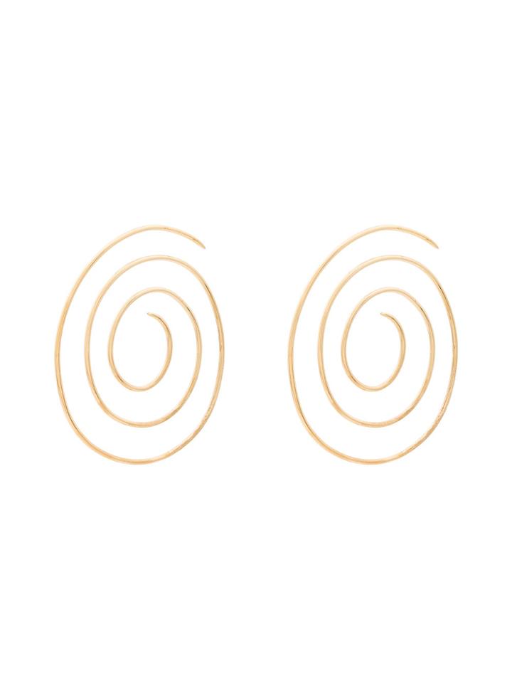 Beaufille Medium Gold Spiral Earrings - Metallic