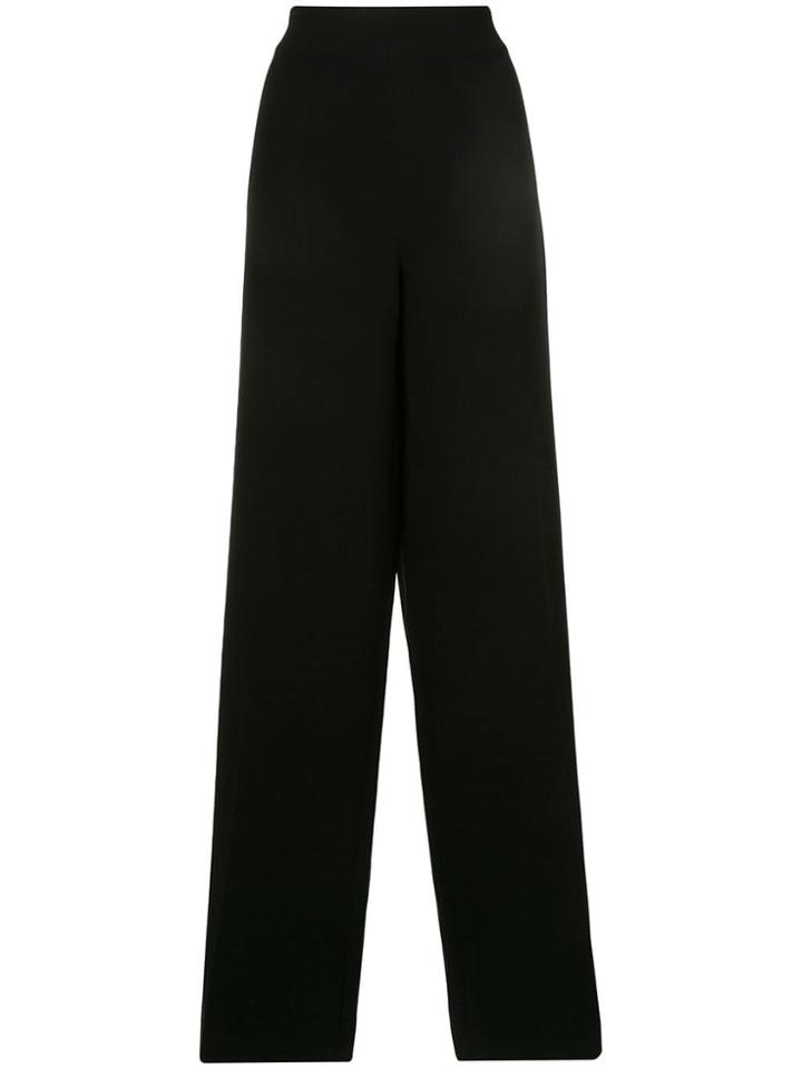 Azzi & Osta Straight Fit Flared Trousers - Black