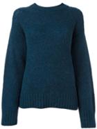 T By Alexander Wang Chunky Knit Jumper, Women's, Size: Medium, Blue, Nylon/spandex/elastane/wool/alpaca
