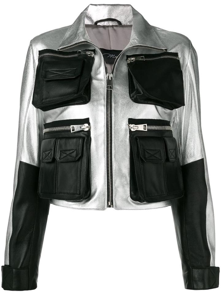 Manokhi Zip Pocket Jacket - Silver