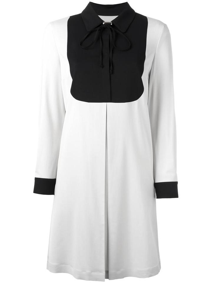 L'autre Chose Pleated Front Longsleeved Dress, Women's, Size: 42, Nude/neutrals, Viscose/spandex/elastane